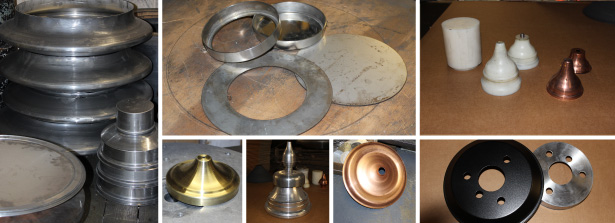 Glanville Metal Spinning - vari pezzi circolari in metallo ritagliati
