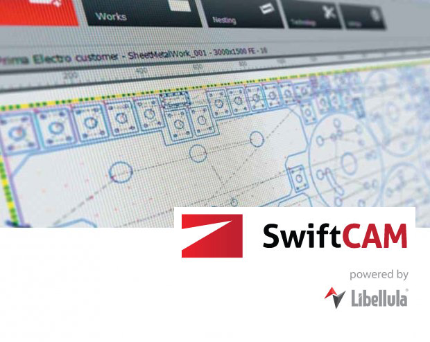 Screenshot e logo del software SwiftCAM