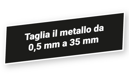 Italian text block black - Taglia il metallo da 0,5 mm a 35 mm