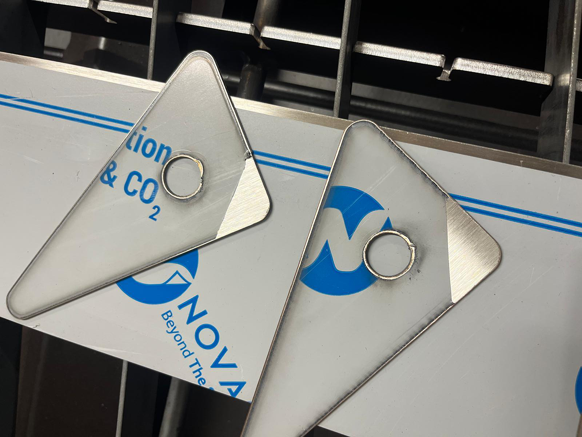 customer’s first cut from 2mm stainless steel, using nitrogen as both the cutting and shielding gas, exceeded all expectations - clean, precise edges and outstanding cut quality.