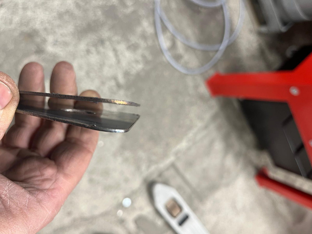 customer’s first cut from 2mm stainless steel, using nitrogen as both the cutting and shielding gas, exceeded all expectations - clean, precise edges and outstanding cut quality.
